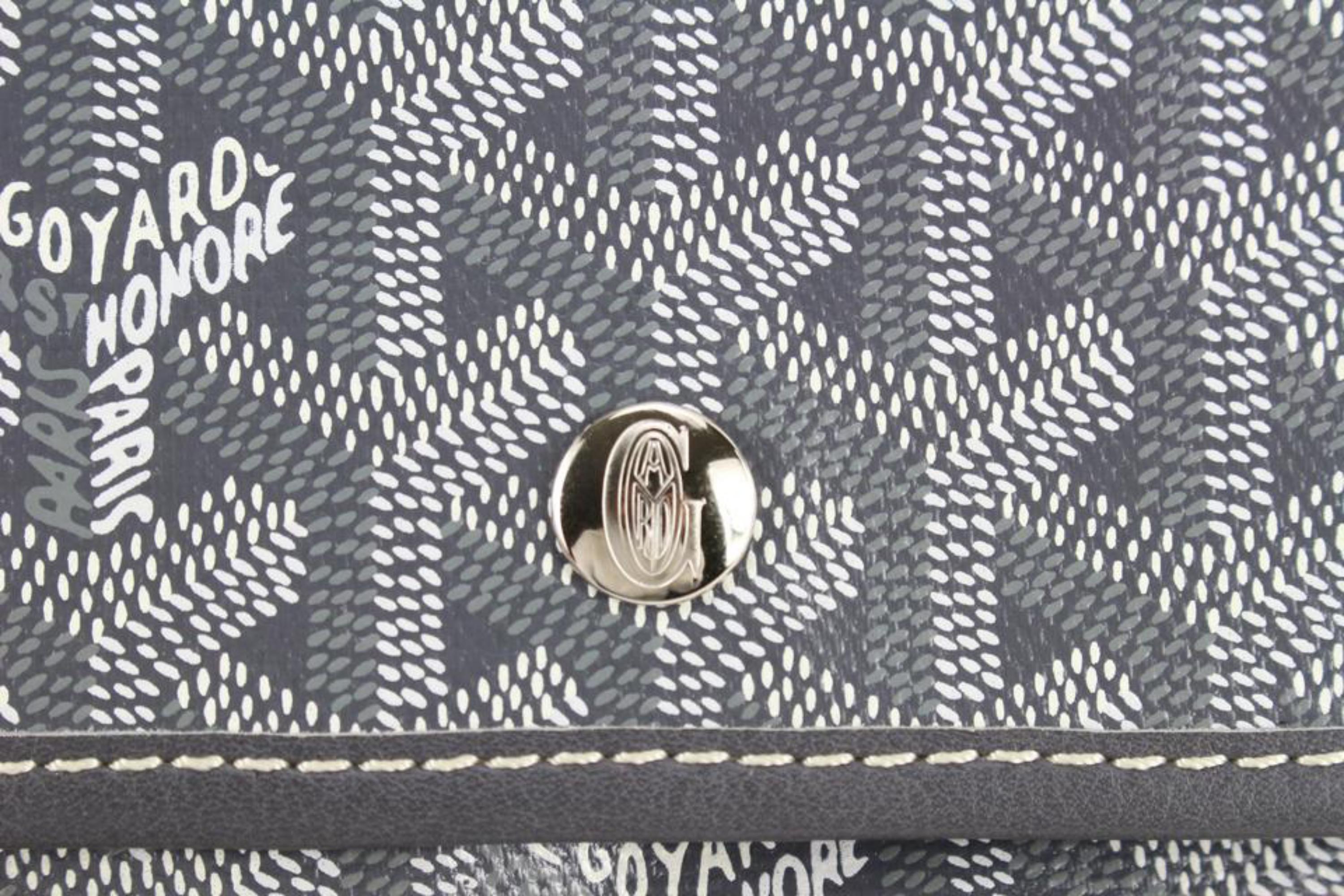 Goyard Grey Chevron St Louis PM Tote 11gy630s In Fair Condition In Dix hills, NY