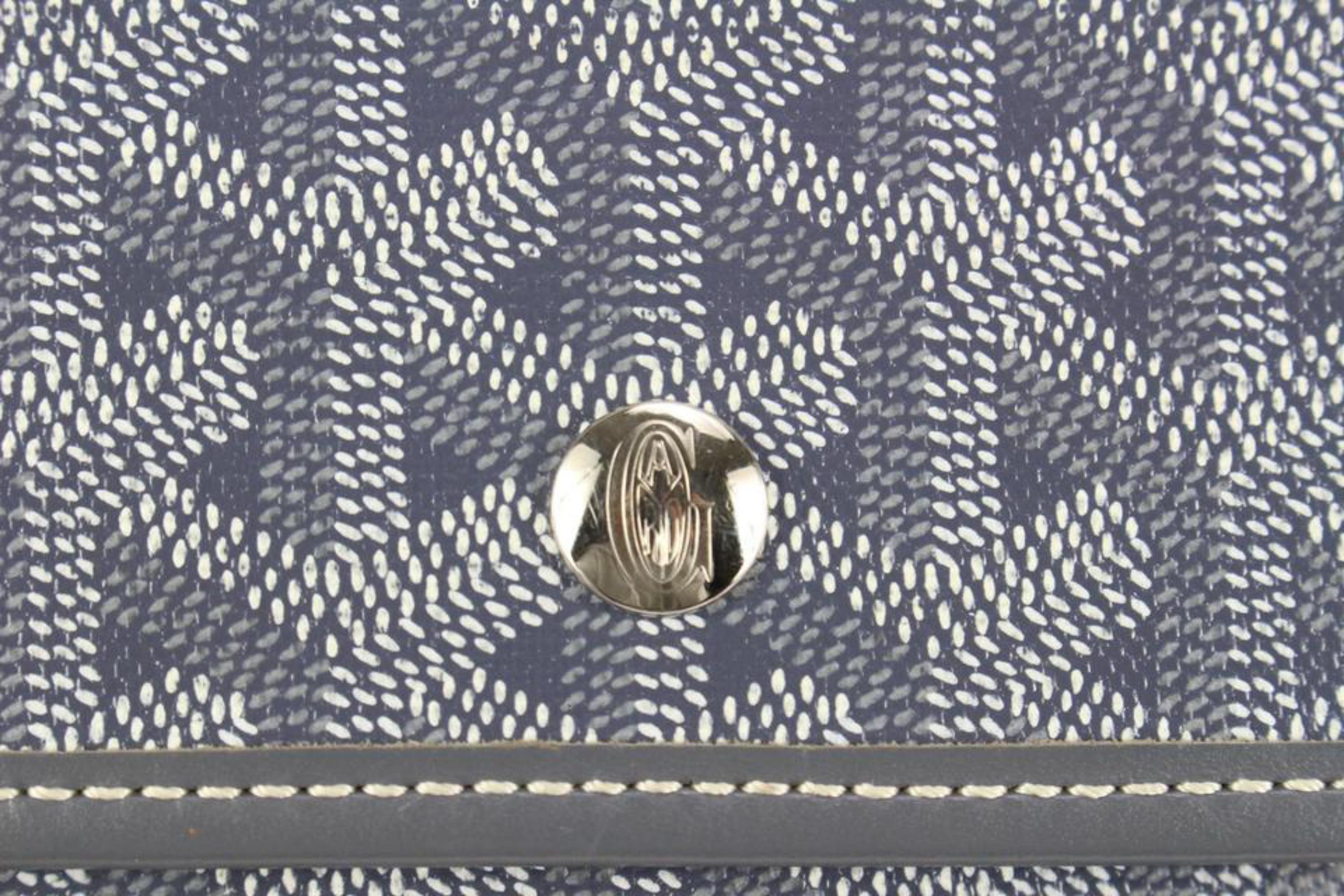 Goyard Grey Chevron St Louis PM Tote with Pouch 96gy516s In Good Condition In Dix hills, NY