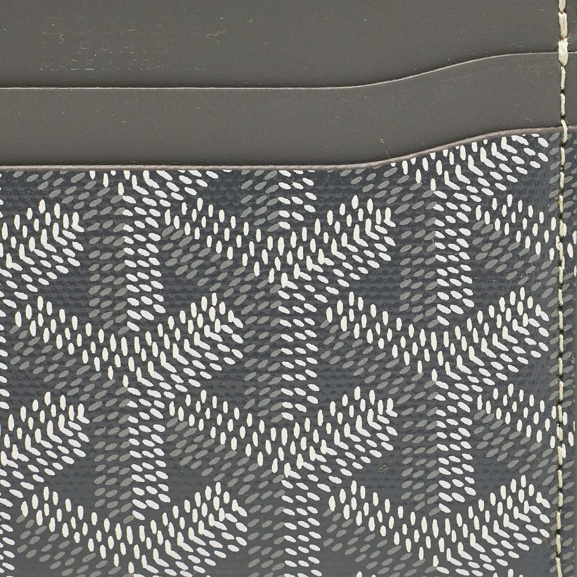 Women's Goyard Grey Coated Canvas and Leather Saint Sulpice Card Holder