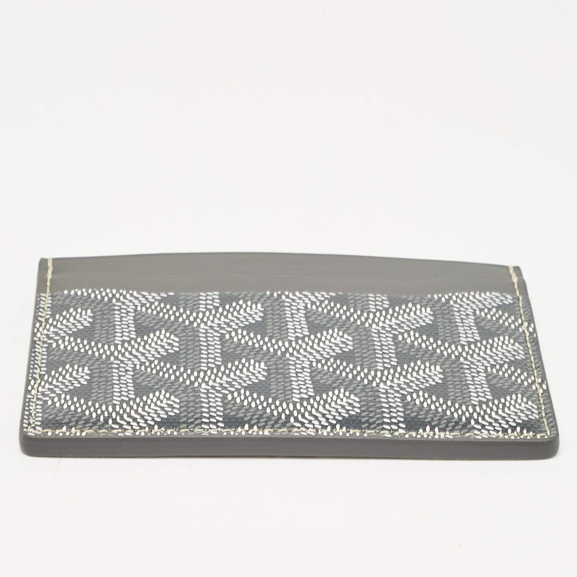 Goyard Grey Coated Canvas and Leather Saint Sulpice Card Holder 2