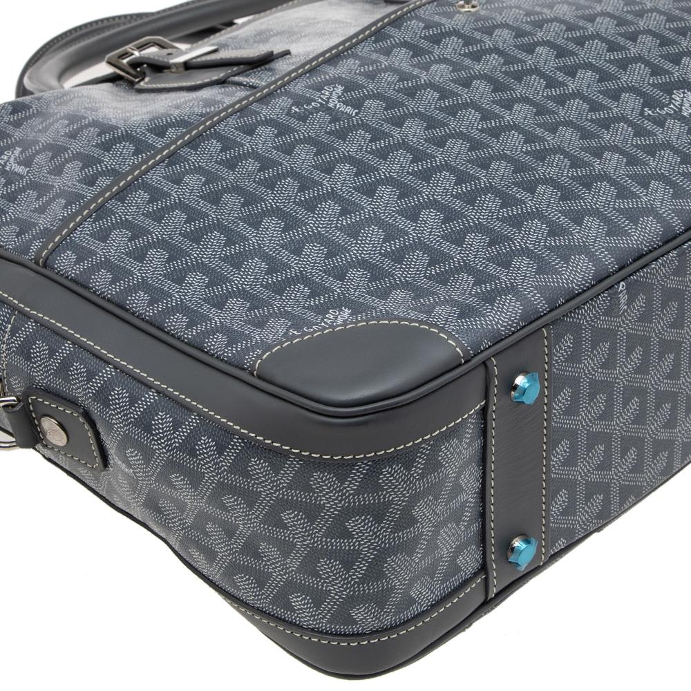 Goyard Grey Goyardine Canvas and Leather Ambassade MM Briefcase 2