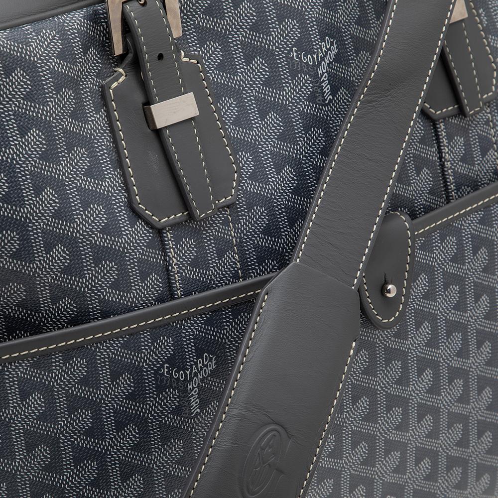 Maison Goyard is a fine testament of luxury today. The brand's designs are limited and made with the purest form of craftsmanship. This Ambassade MM is crafted from Goyardine canvas and features leather trims, two handles, and a shoulder strap. It