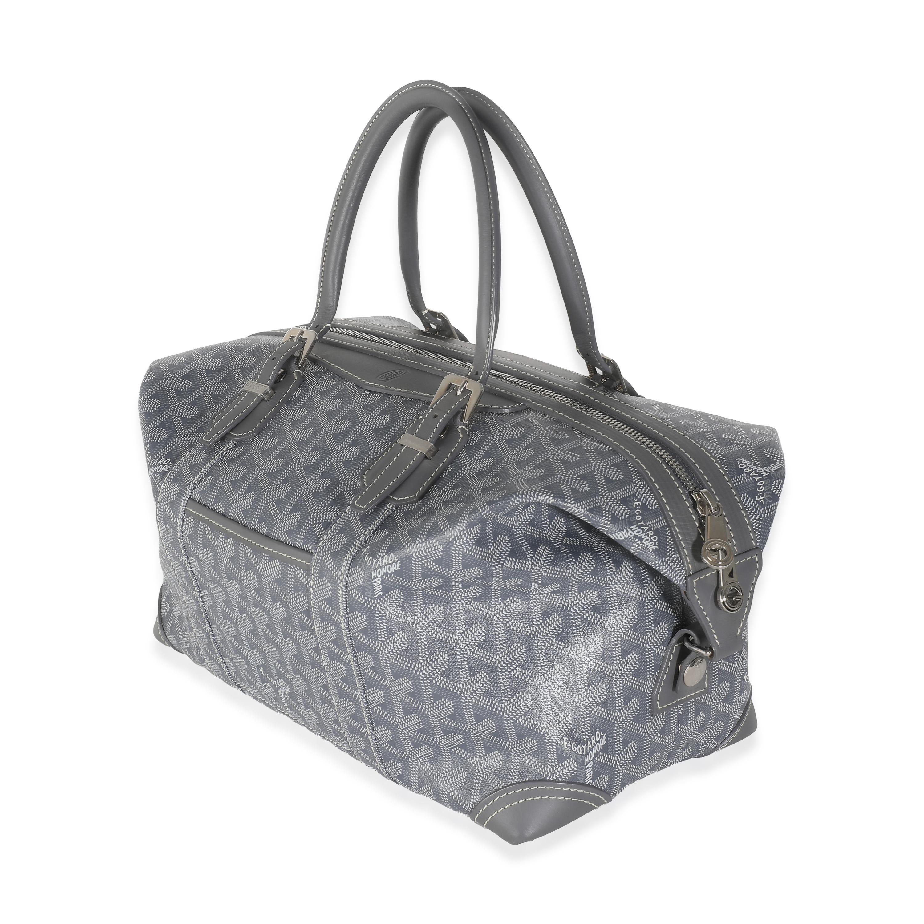 Goyard Grey Goyardine Canvas Boeing 30 In Excellent Condition In New York, NY