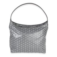 Goyard Grey Goyardine Canvas Boheme Hobo
