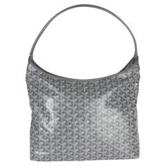 Goyard Grey Goyardine Canvas Boheme Hobo