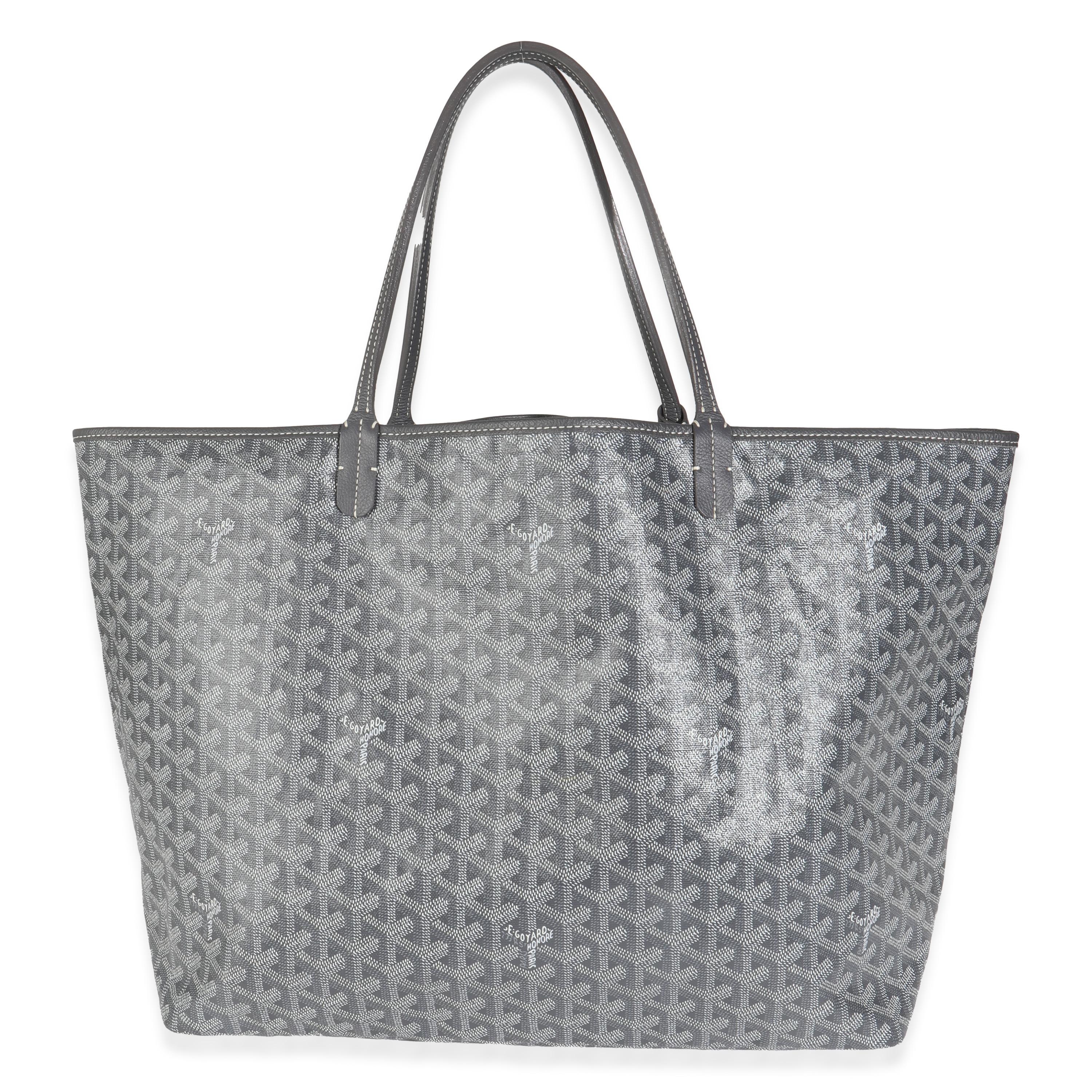 Listing Title: Goyard Grey Goyardine Canvas Saint Louis GM
SKU: 145263
Condition: Pre-owned 
Condition Description: Goyard’s signature Goyardine pattern has quietly taken over the luxury fashion scene. A heritage brand that has been around since