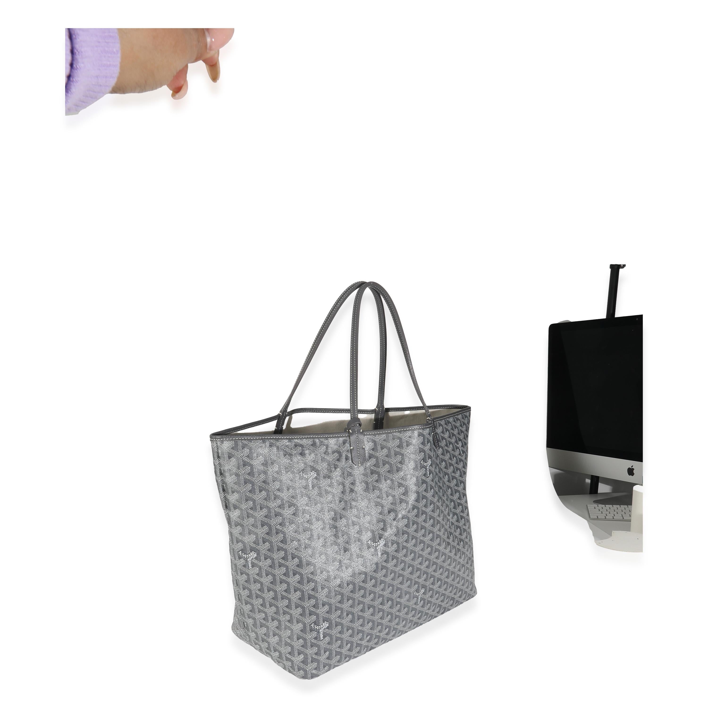 Gray Goyard Grey Goyardine Canvas Saint Louis GM For Sale