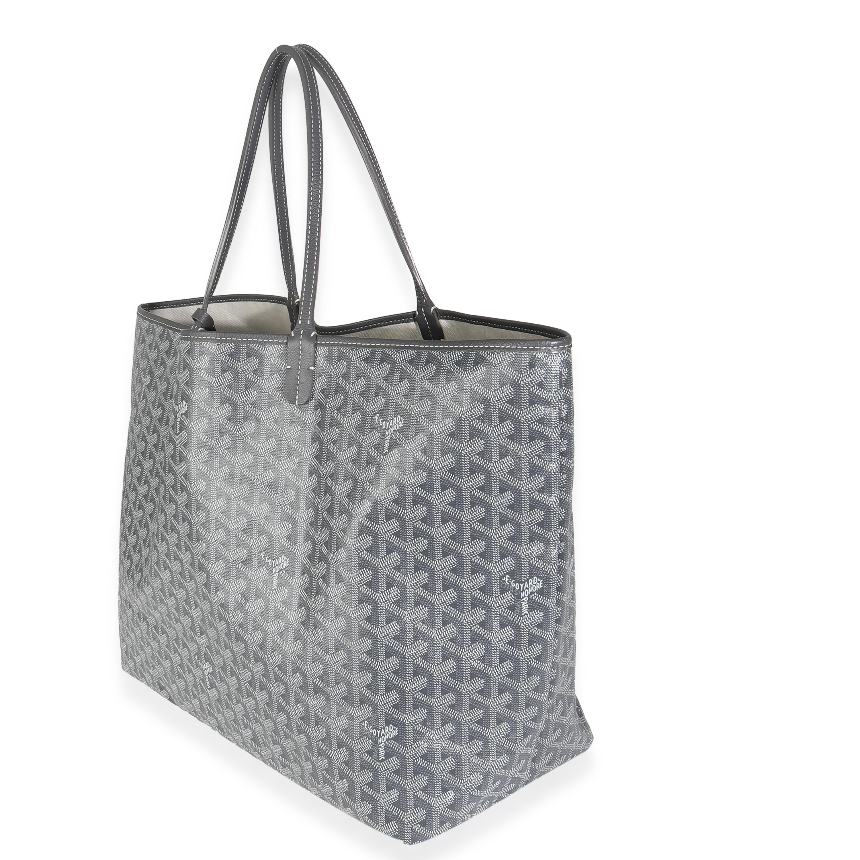 Goyard Grey Goyardine Canvas Saint Louis GM In Excellent Condition For Sale In New York, NY