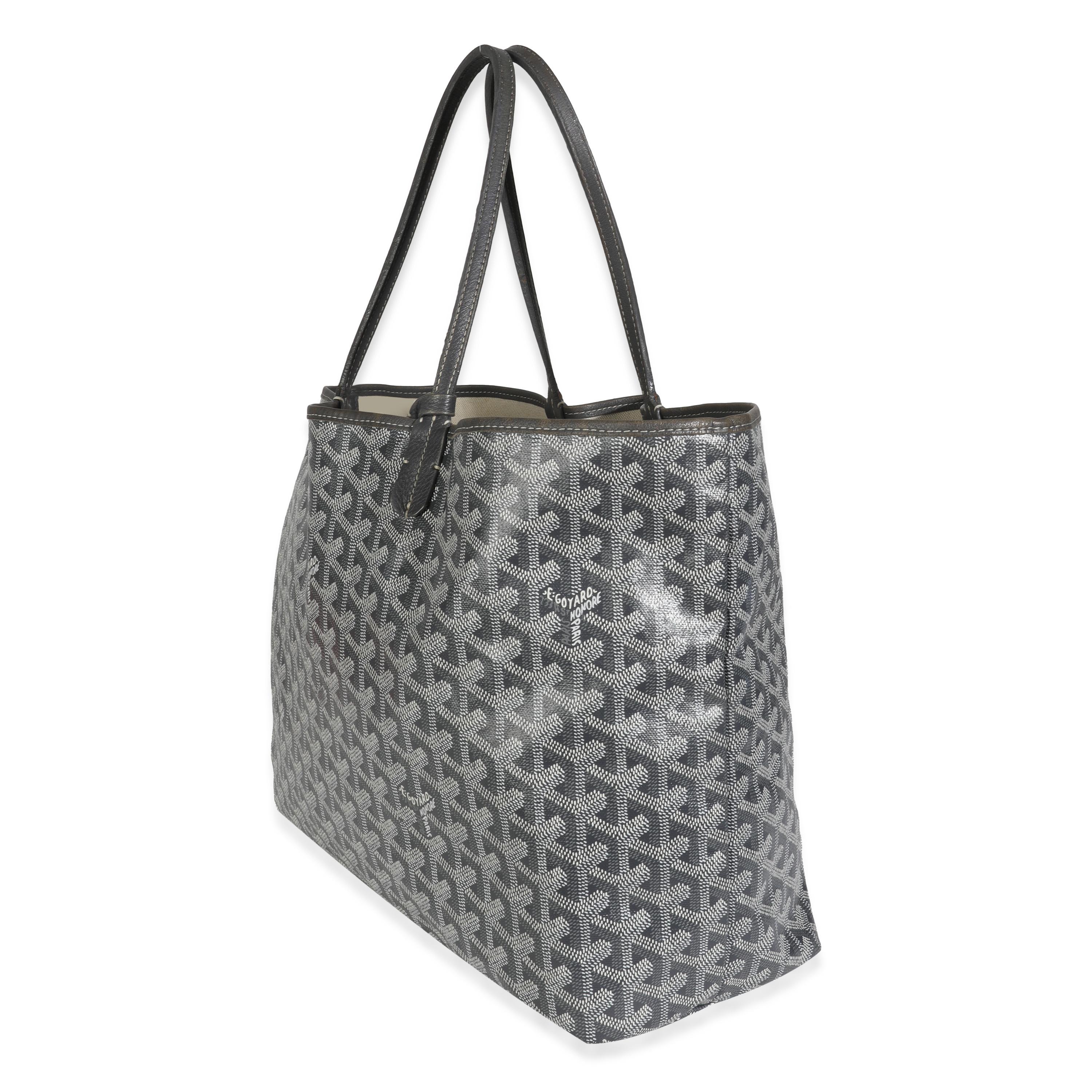 Goyard Grau Goyardine Segeltuch Saint Louis PM im Zustand „Gut“ im Angebot in New York, NY