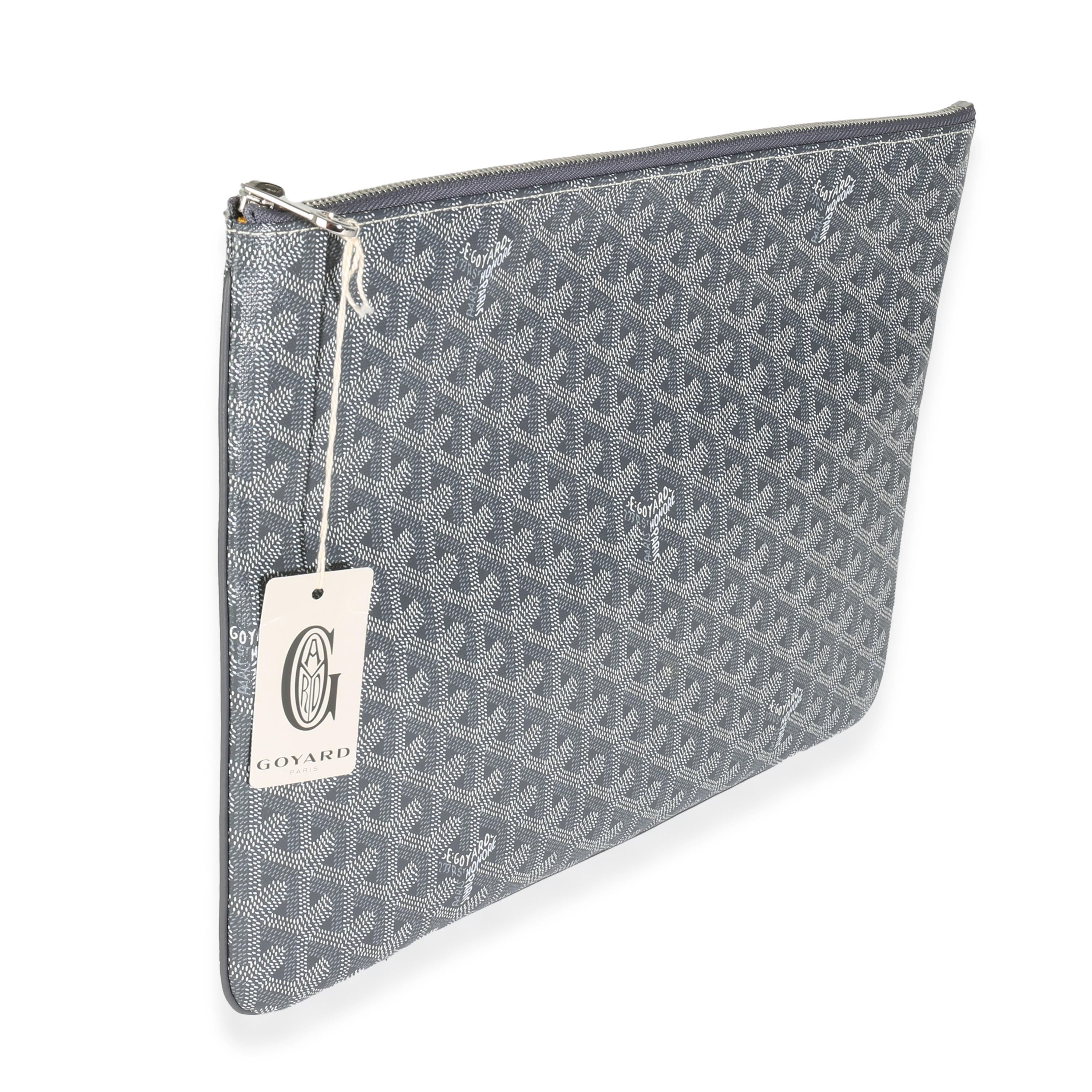 Gray Goyard Grey Goyardine Canvas Senat GM For Sale