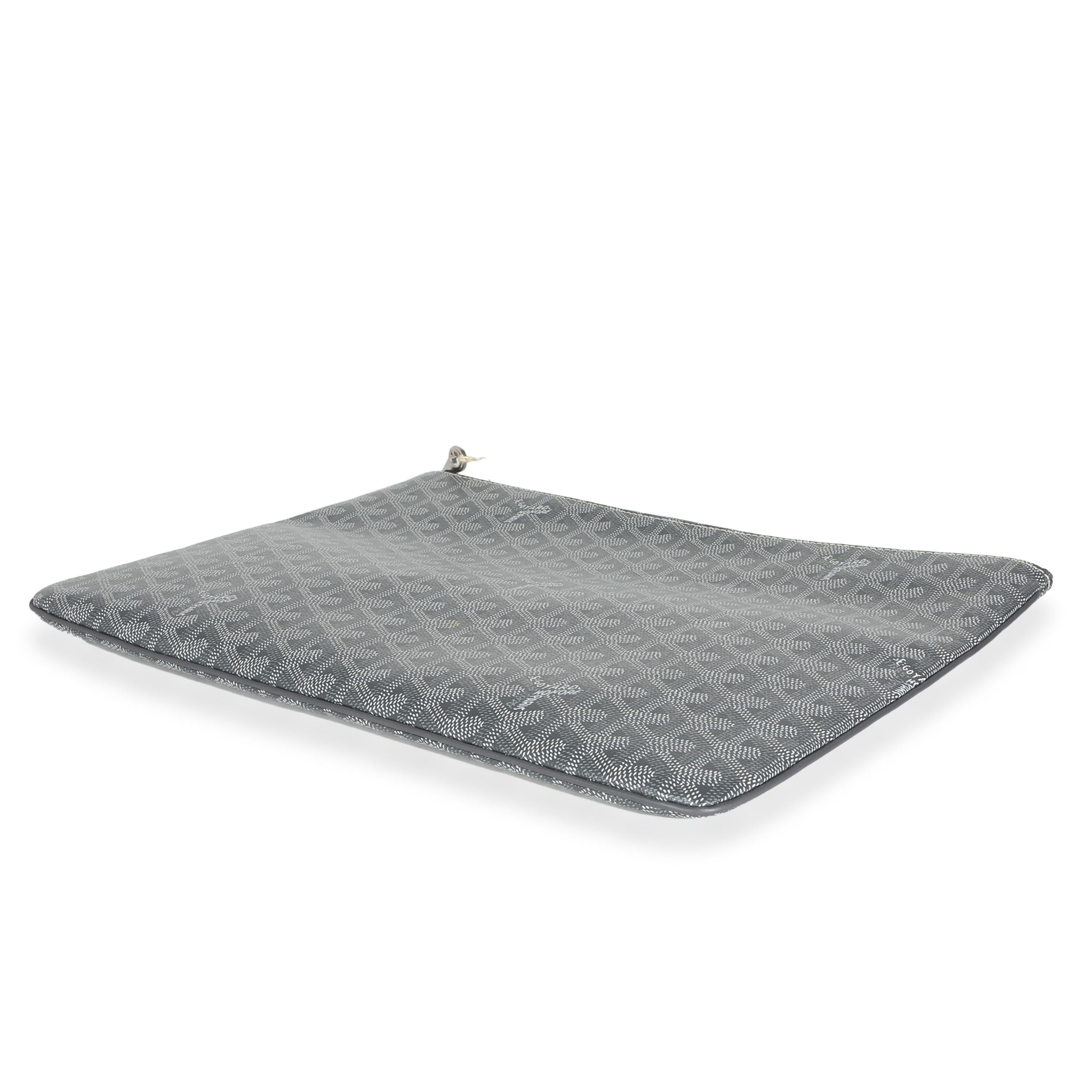 Women's or Men's Goyard Grey Goyardine Canvas Senat GM For Sale