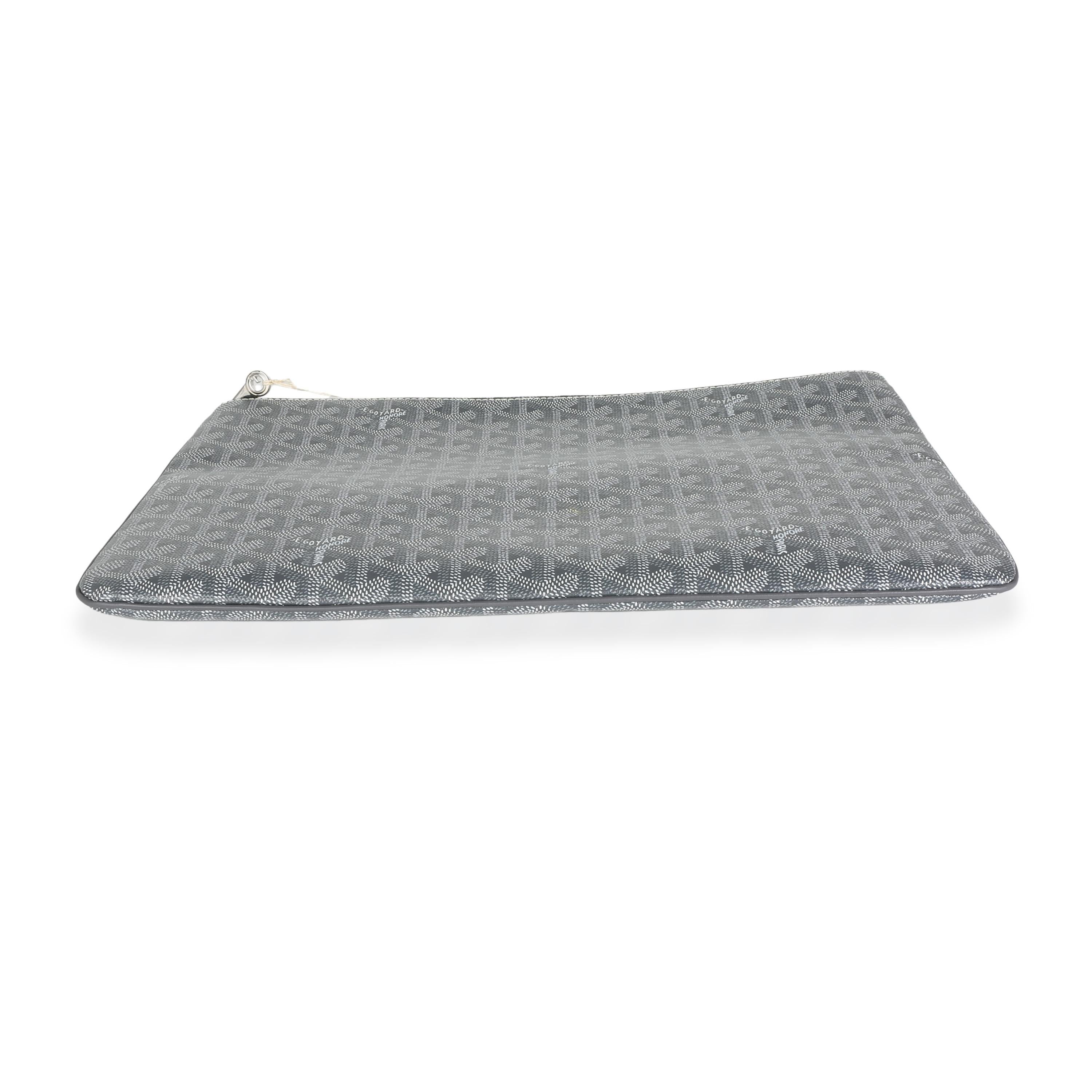 Goyard Grey Goyardine Canvas Senat GM For Sale 2