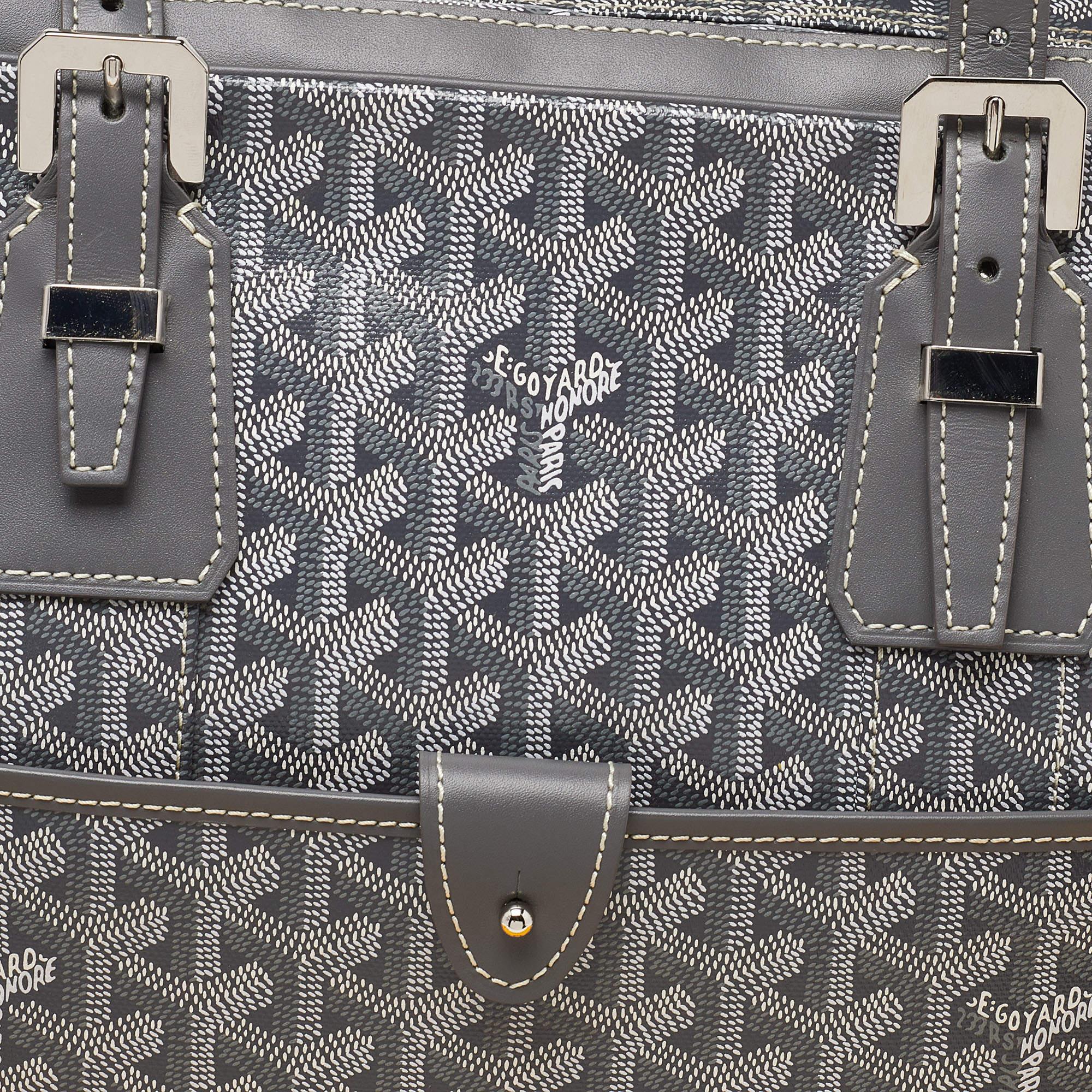 Goyard Grey Goyardine Coated Canvas and Leather Ambassade MM Briefcase Bag 3