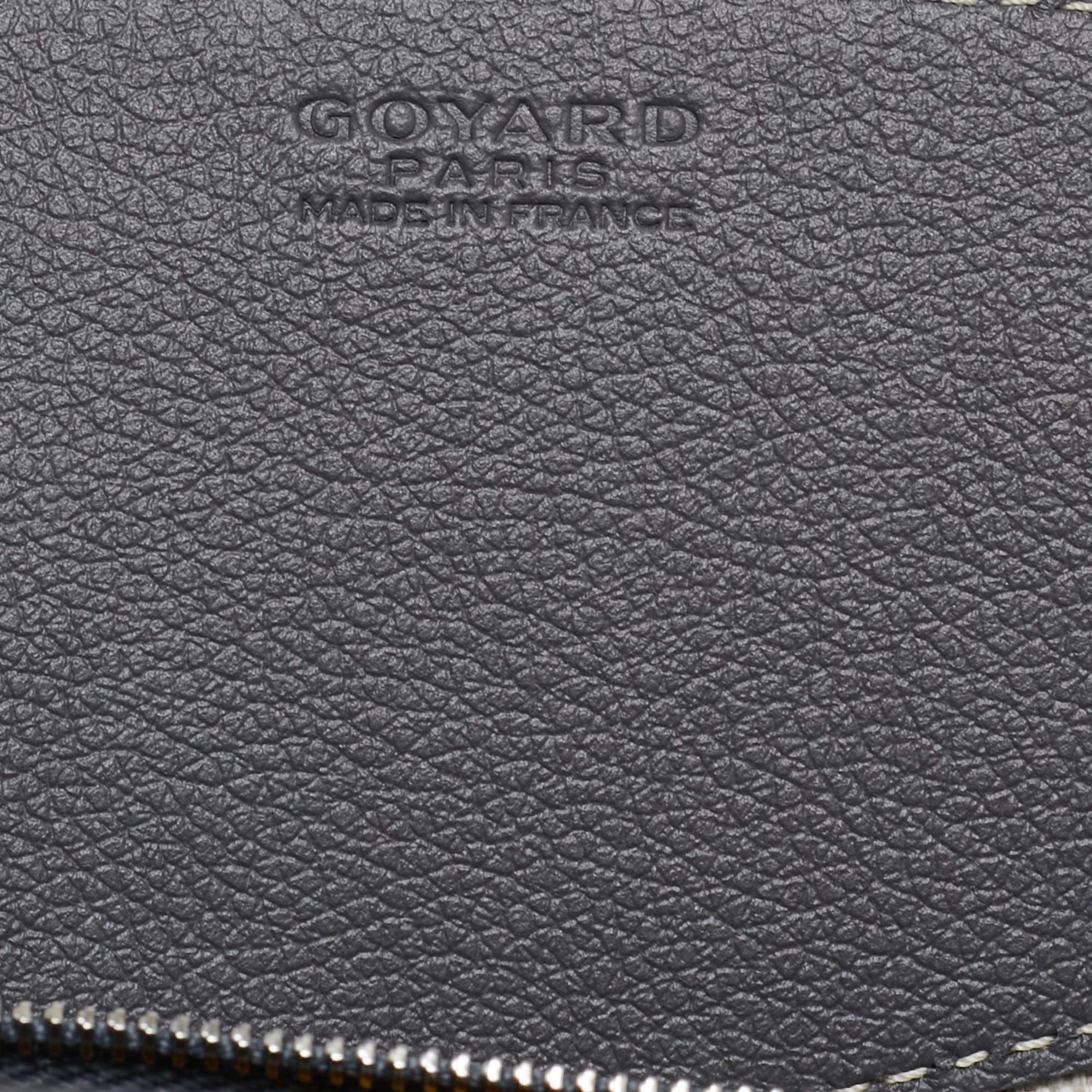 Goyard Grey Goyardine Coated Canvas and Leather Rouette Structure PM Shoulder Bag 3
