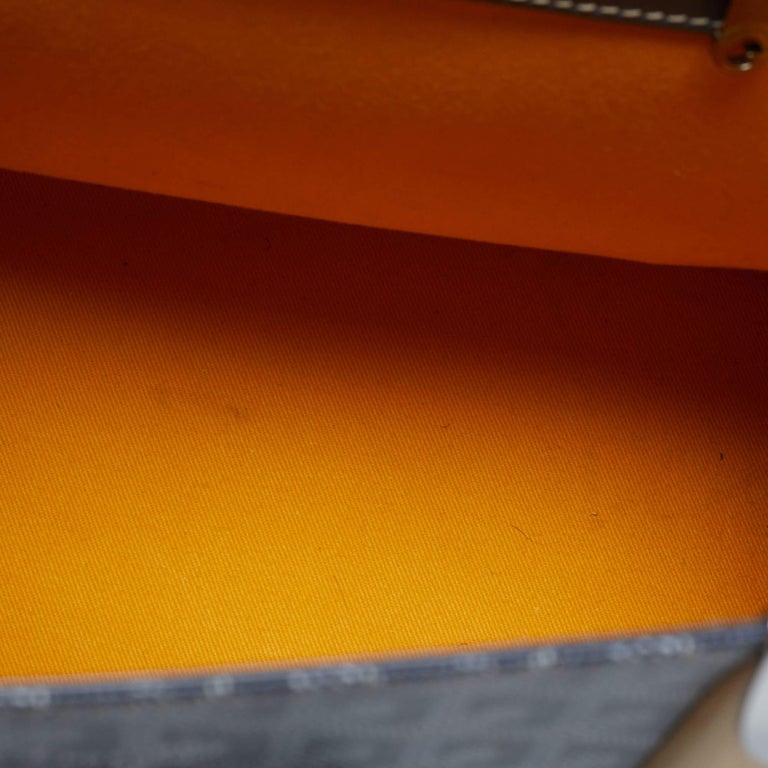 Goyard Orange Coated Canvas and Leather MM Saigon Top Handle Bag Goyard