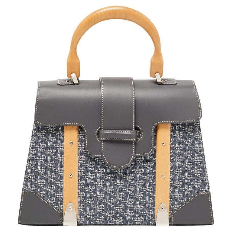 Goyard Grey Goyardine Coated Canvas and Leather Saigon MM Top Handle
