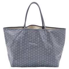 Goyard Fourre-tout Goyardine en toile enduite et cuir Saint Louis GM gris