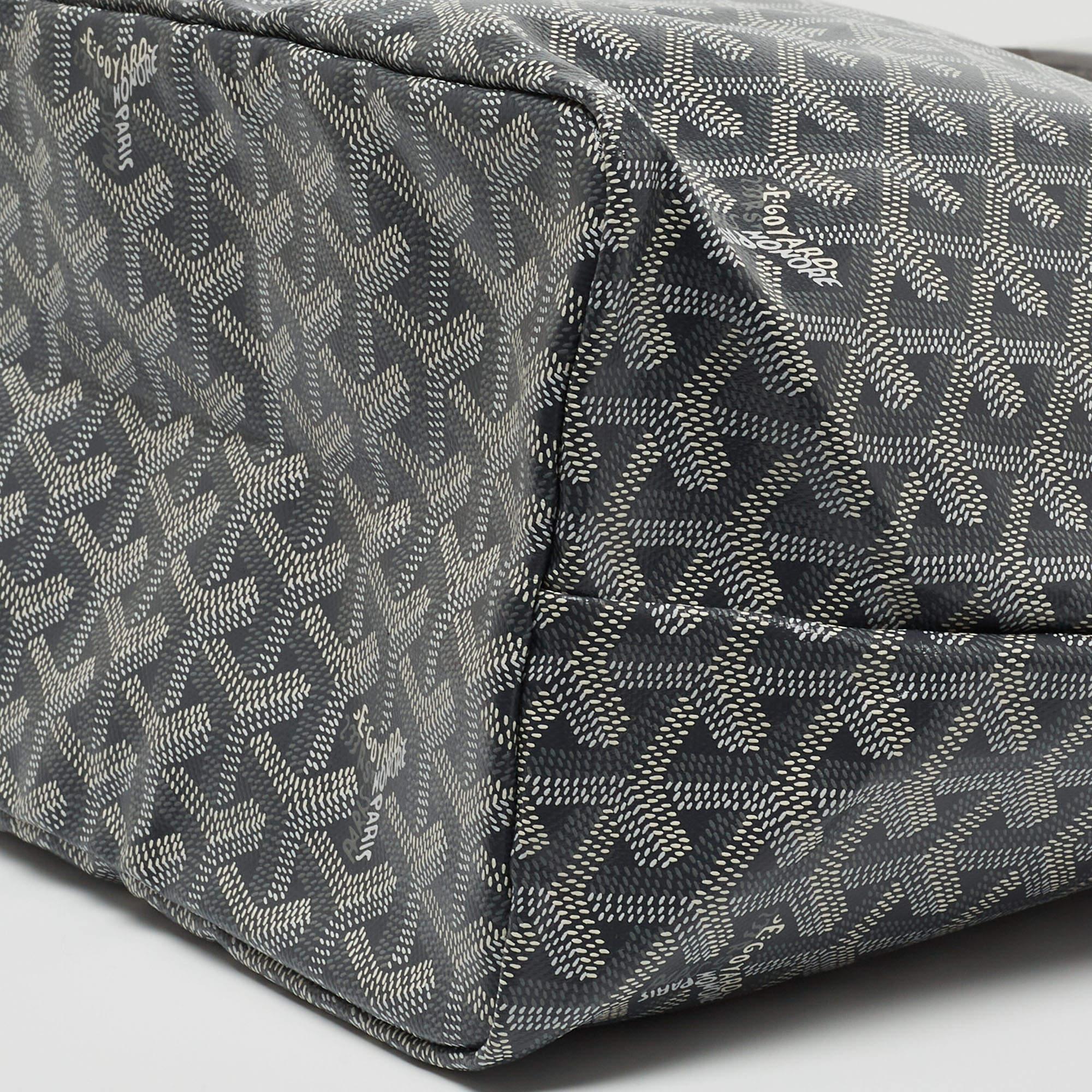 Donna Goyard Tote in tela e pelle Saint Louis PM Grigio Goyard