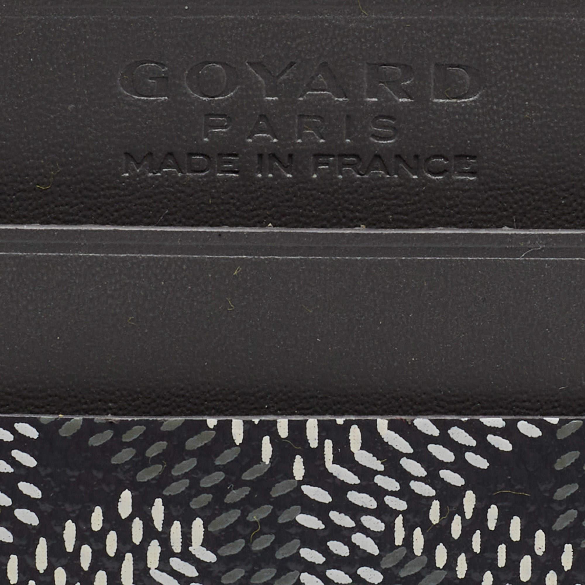 Goyard Grey Goyardine Coated Canvas and Leather Saint Sulpice Card Holder In Good Condition In Dubai, Al Qouz 2