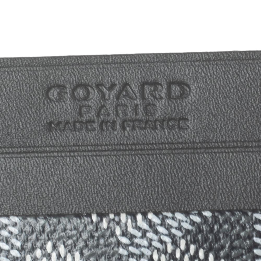 Goyard Grey Goyardine Coated Canvas and Leather Saint Sulpice Card Holder In New Condition In Dubai, Al Qouz 2