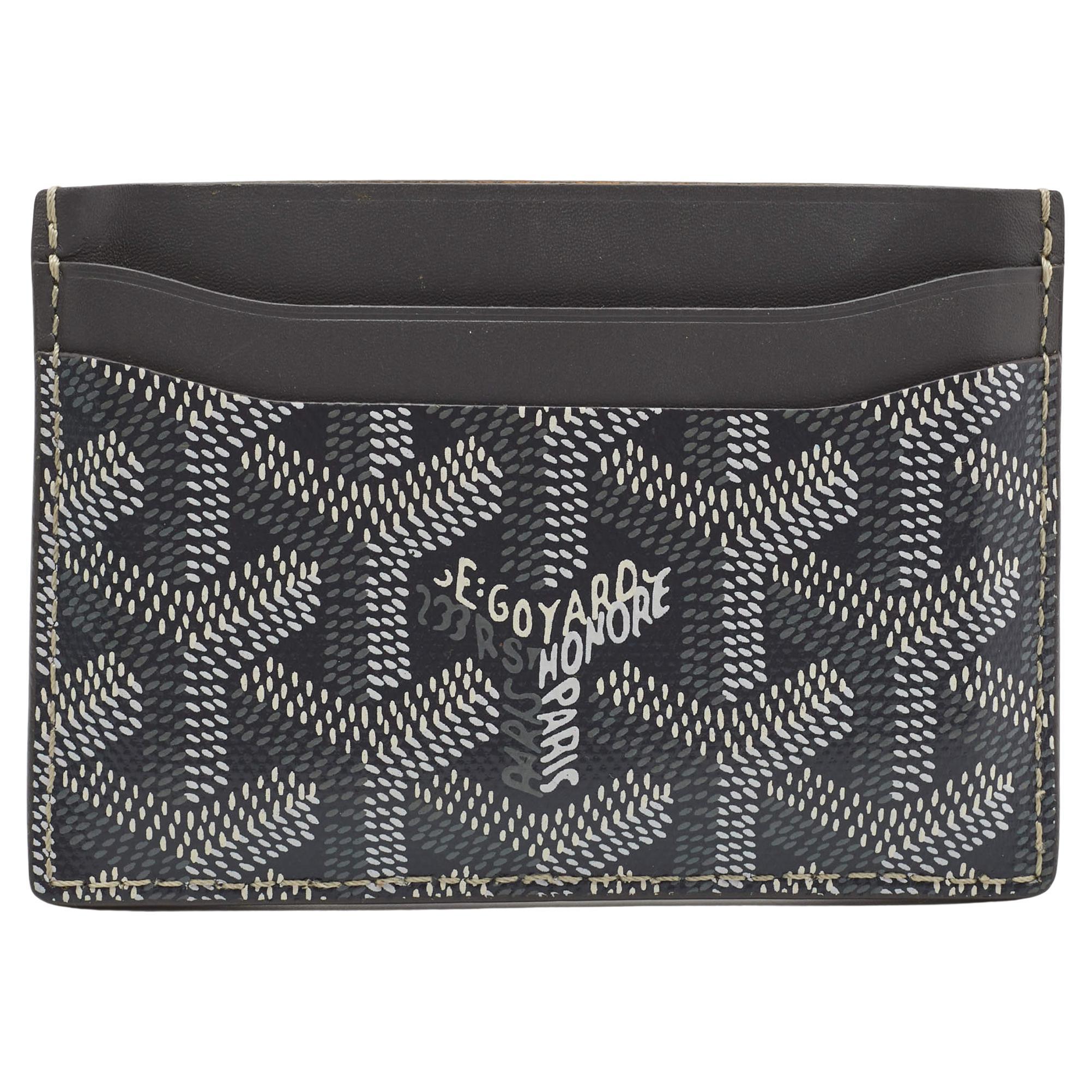 Goyard Grey Goyardine Coated Canvas and Leather Saint Sulpice Card Holder