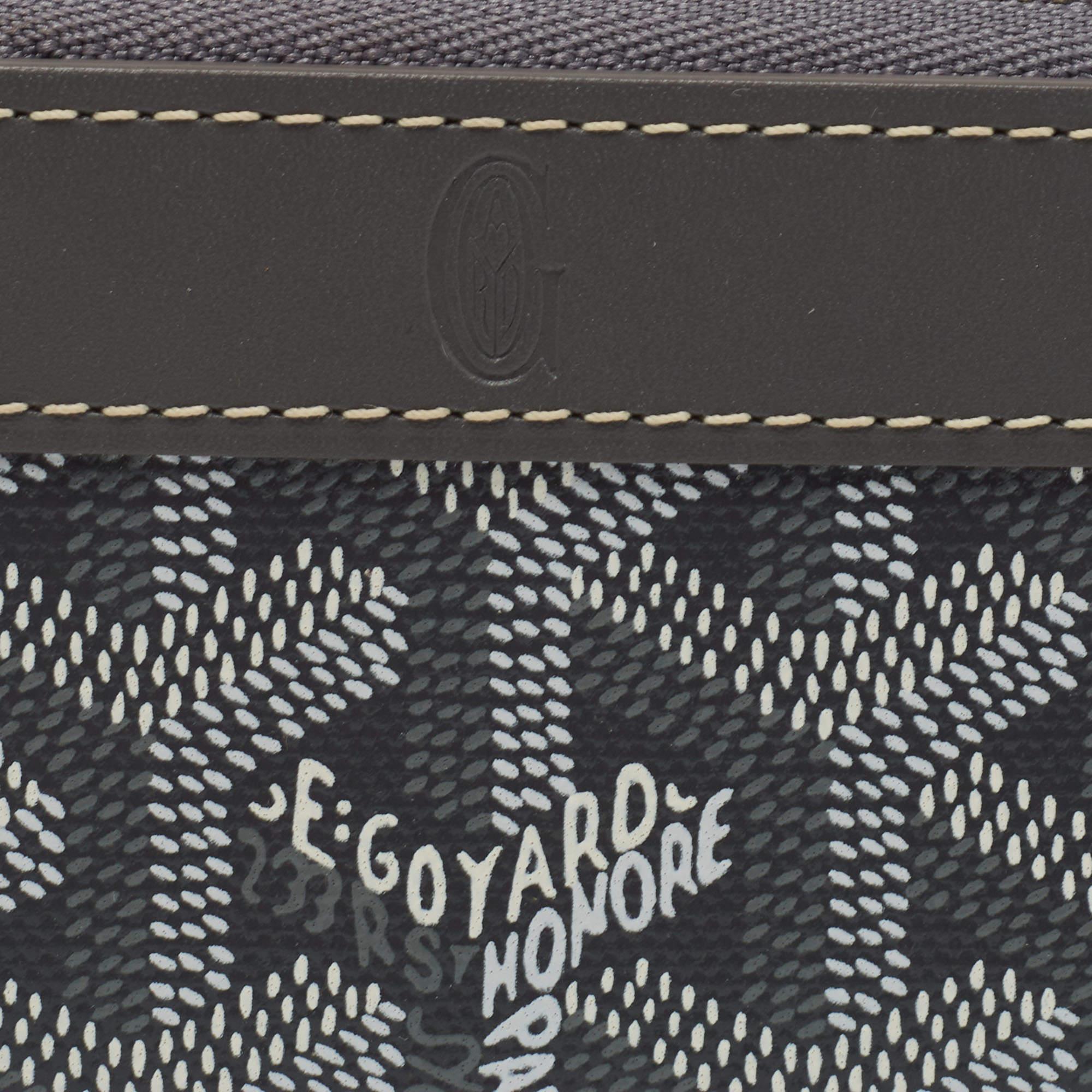 Goyard Grau Goyardine beschichtetem Segeltuch Münze Geldbeutel 1