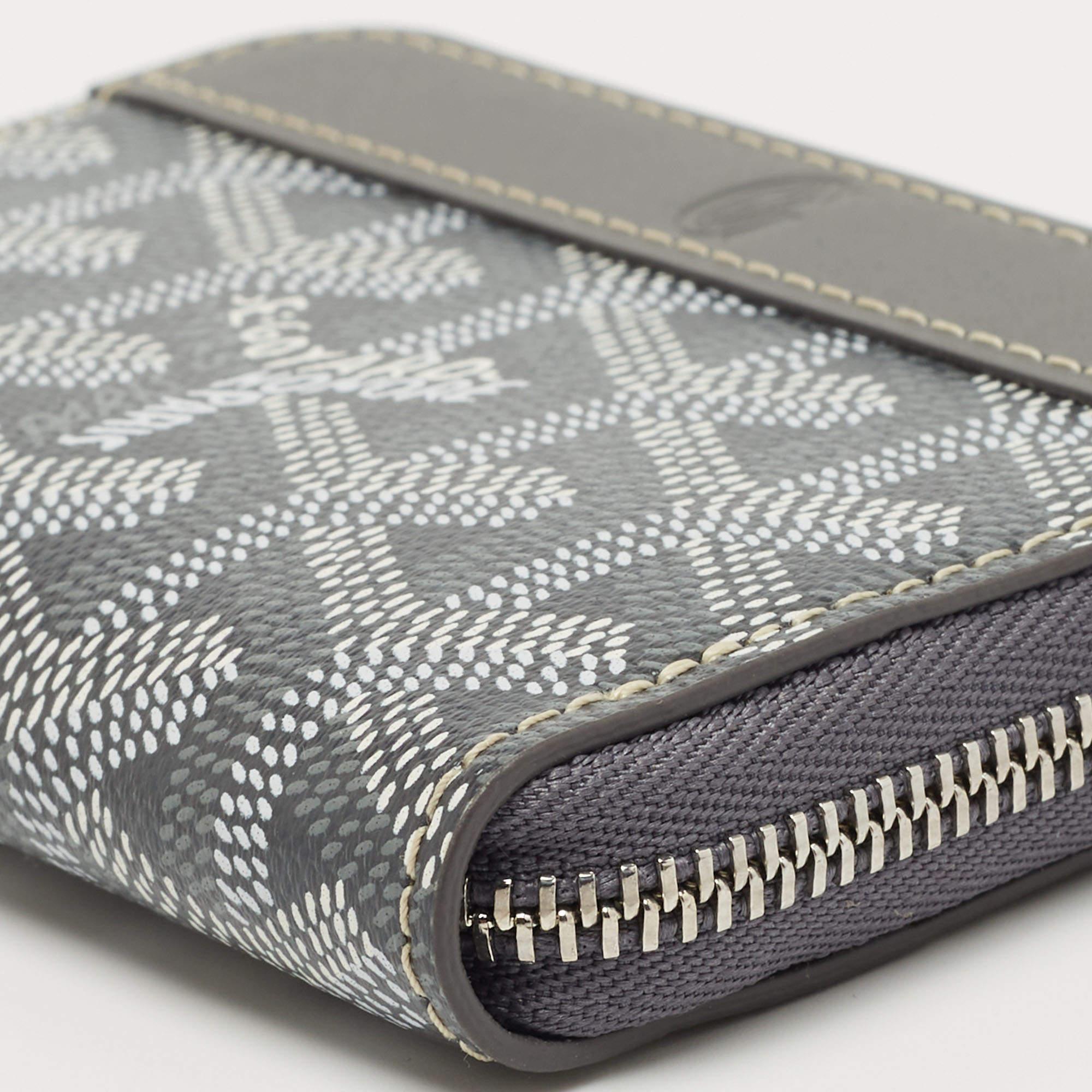 Goyard Grau Goyardine beschichtetem Segeltuch Münze Geldbeutel 5
