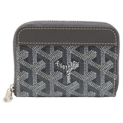 Portamonete Goyard in Tela Coates Grigio