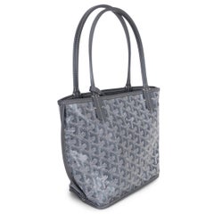 GOYARD grey Goyardine & leather ANJOU MINI REVERSIBLE Tote