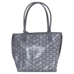 GOYARD grey Goyardine & leather ANJOU MINI REVERSIBLE Tote