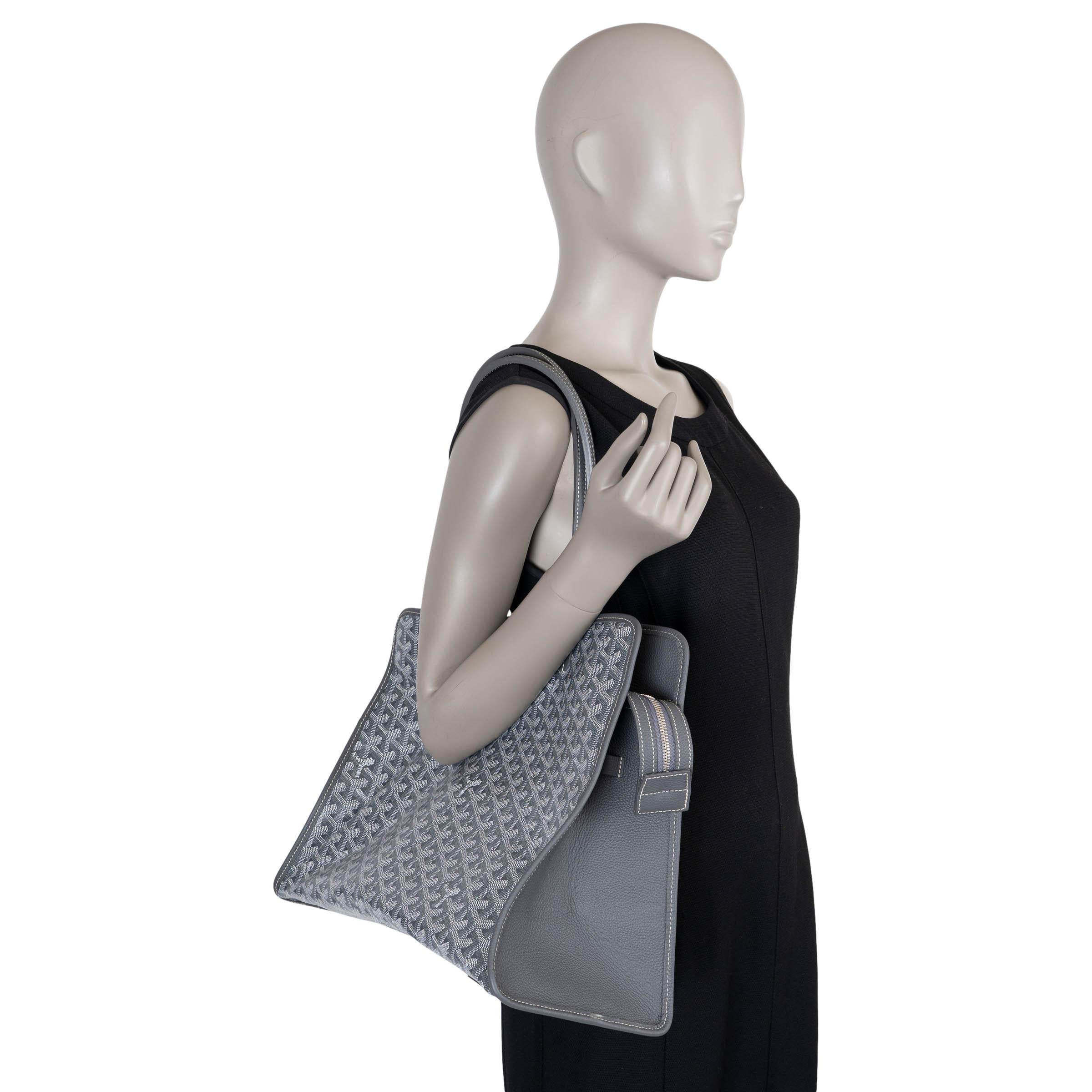 GOYARD grey Goyardine and leather HARDY PM Bag at 1stDibs