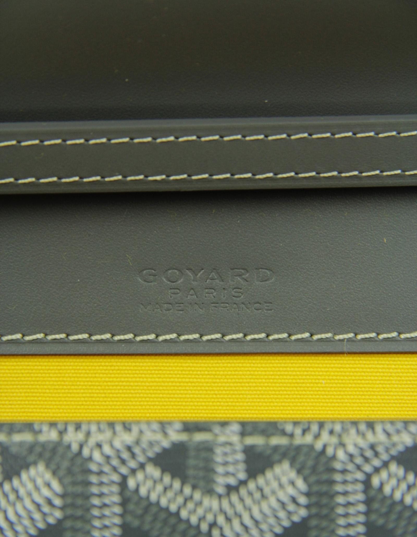 Goyard Grey Goyardine Monte Carlo Bois Clutch Bag w/ Strap 2