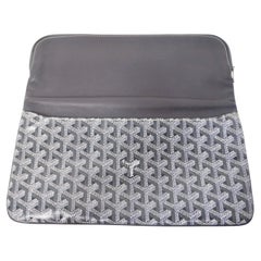 Goyard Grey Goyardine Sainte Marie Foldable Clutch Bag