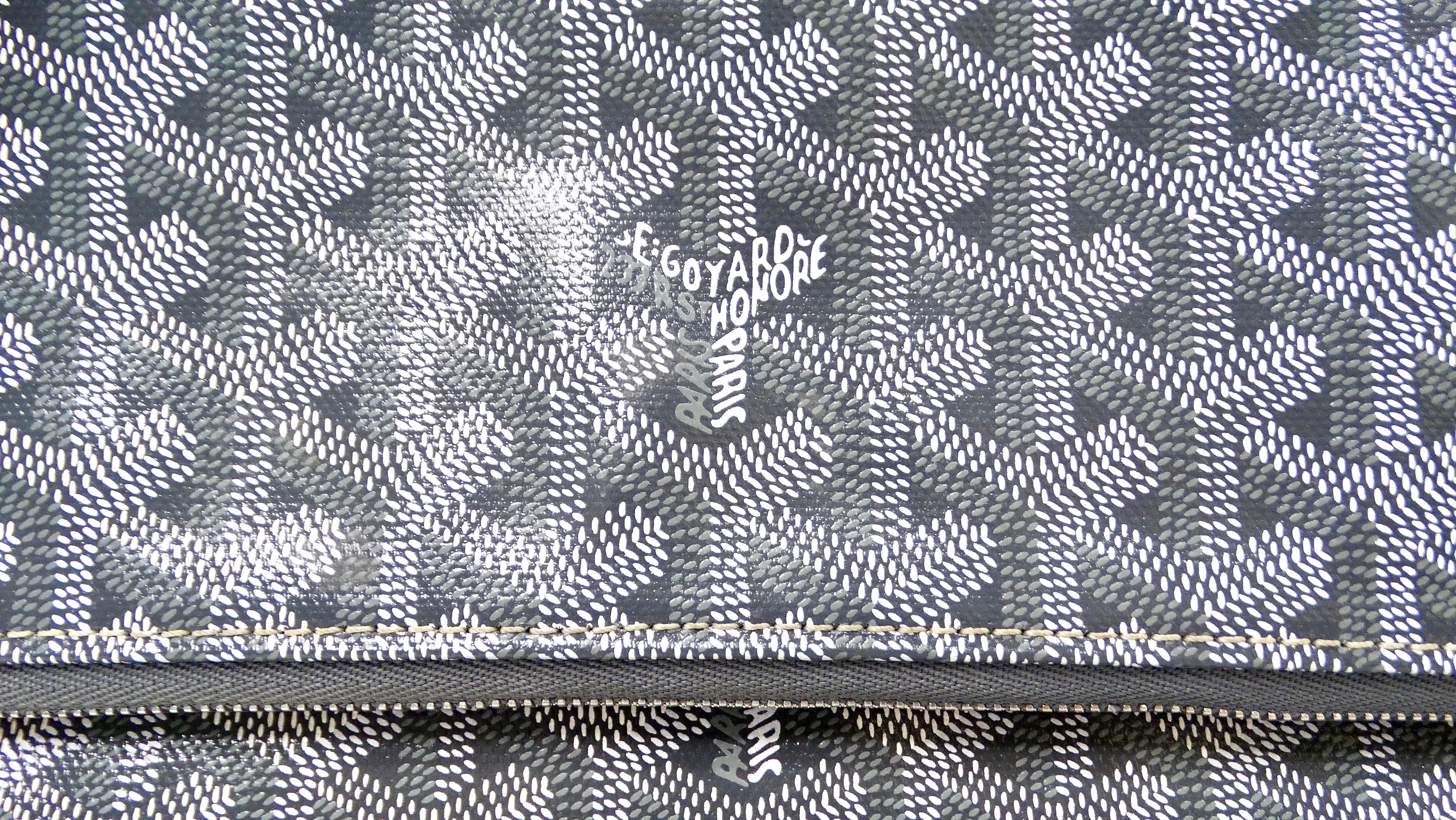 Goyard Grau Goyardine Sainte Marie Faltbare Clutch Tasche im Zustand „Gut“ im Angebot in Scottsdale, AZ