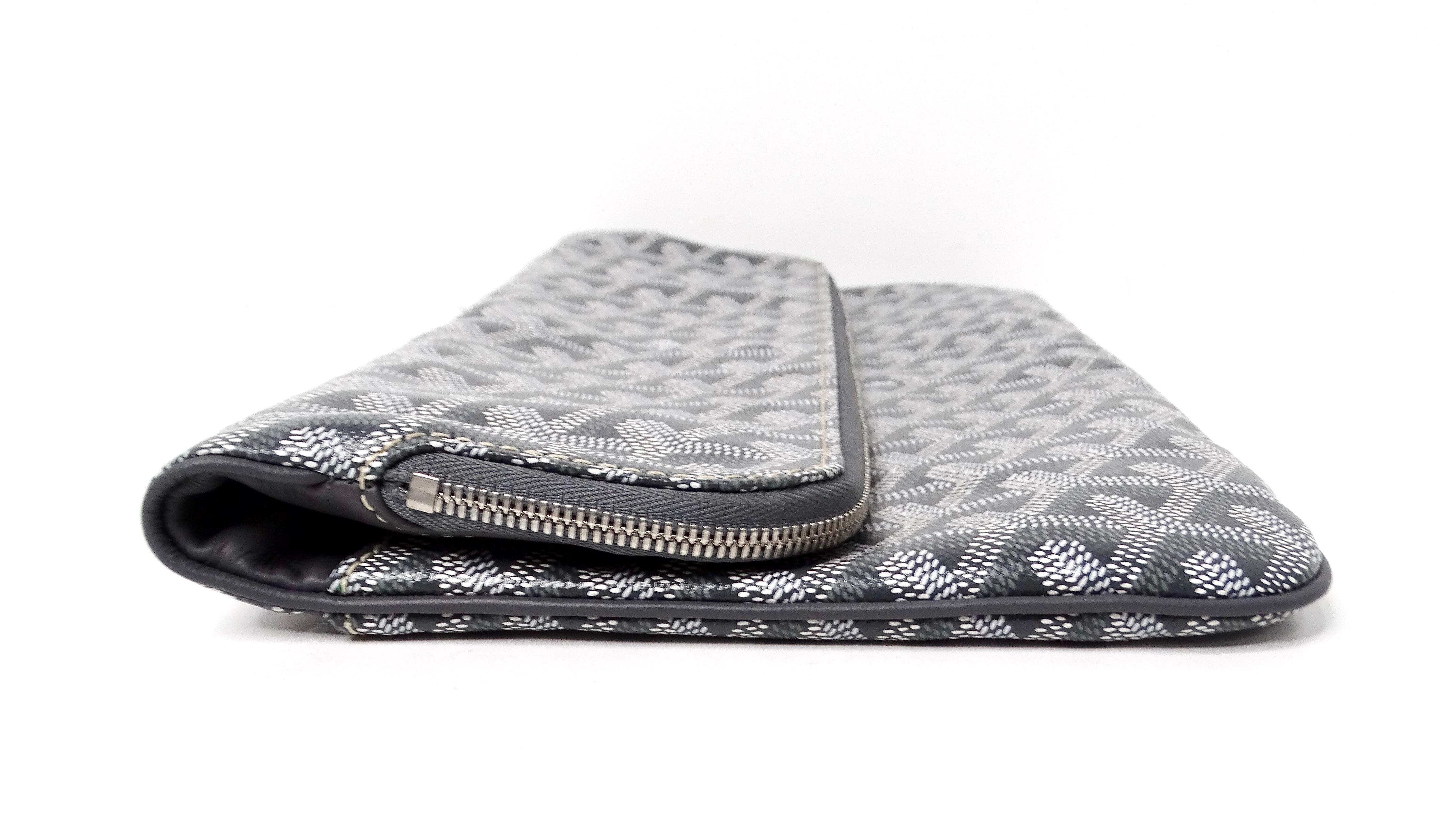 Goyard Grau Goyardine Sainte Marie Faltbare Clutch Tasche im Angebot 2