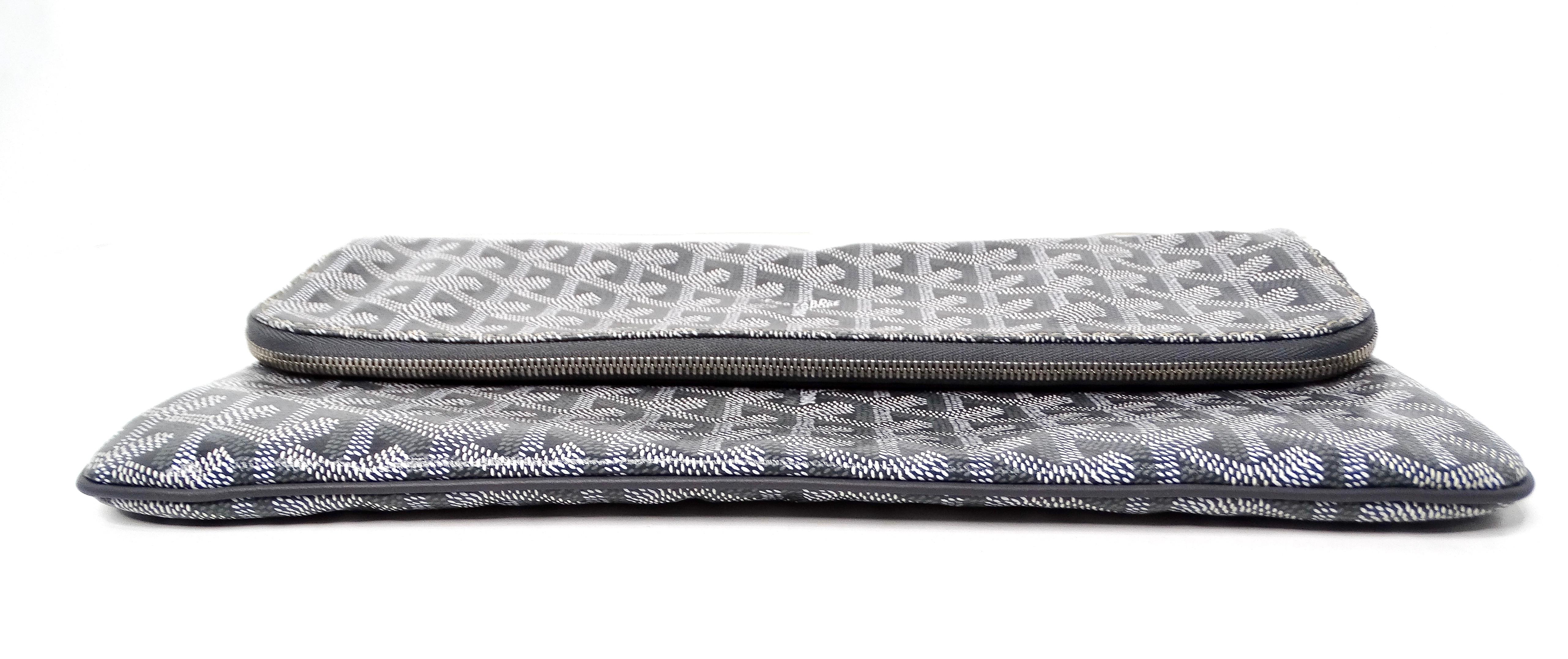 Goyard Grau Goyardine Sainte Marie Faltbare Clutch Tasche im Angebot 3