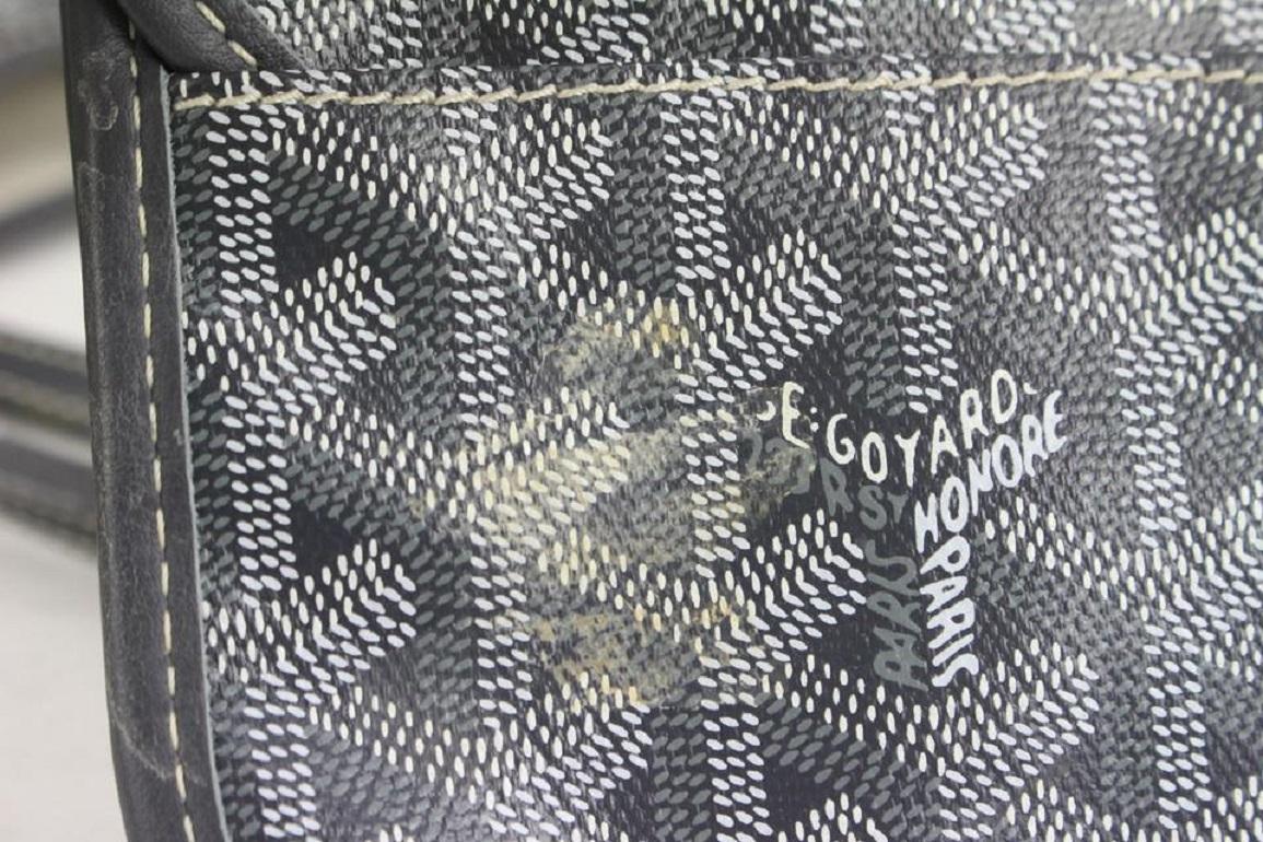Goyard Grey Monogram Chevron St Louis PM Tote Bag with Pouch 917gy33 2