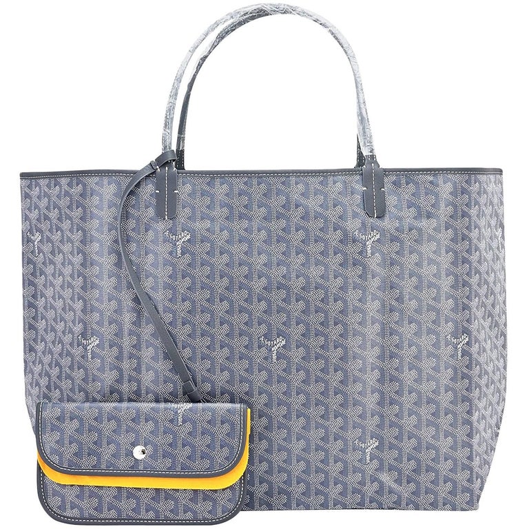 Goyard Saint Louis Tote GM Grey in Canvas/Calfskin with Palladium-tone - US