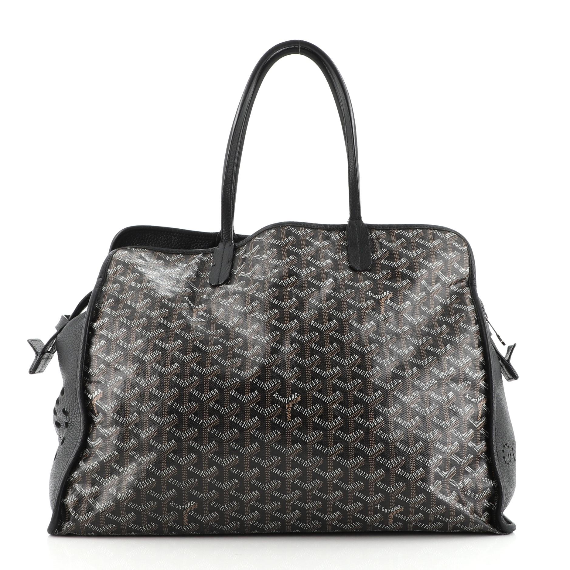 Black Goyard Hardy Pet Carrier Coated Canvas PM