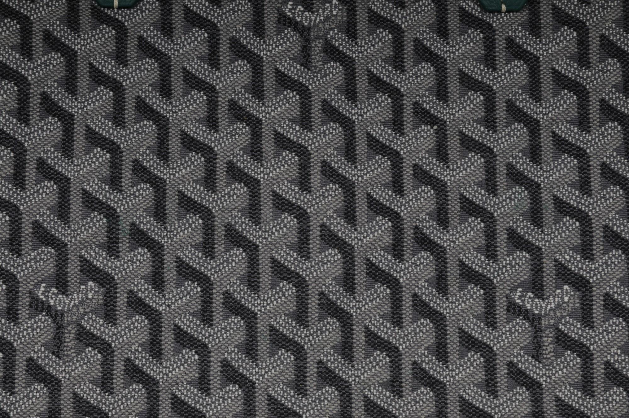 Goyard Hardy PM Tote Bag Limited Edition 11/24 Grau Segeltuch Grün Leder Reisen im Angebot 1