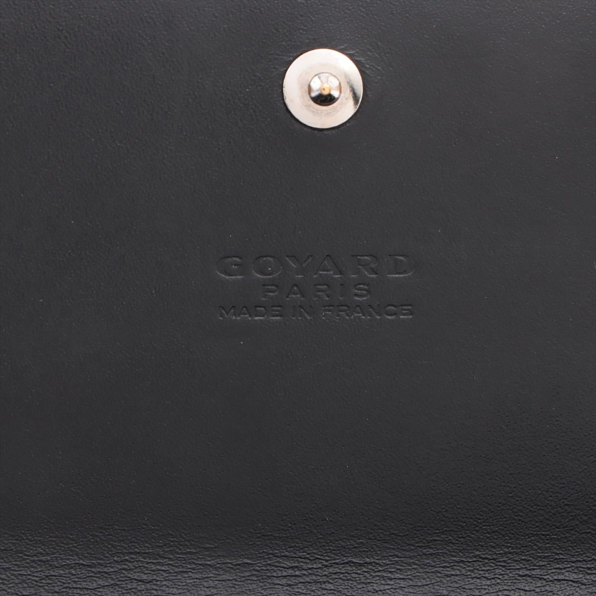 Goyard Herringbone Long Wallet Black × Brown For Sale 8