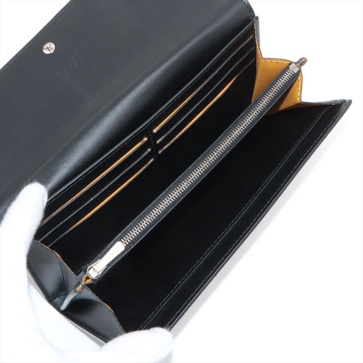 Goyard Herringbone Long Wallet Black × Brown For Sale 1
