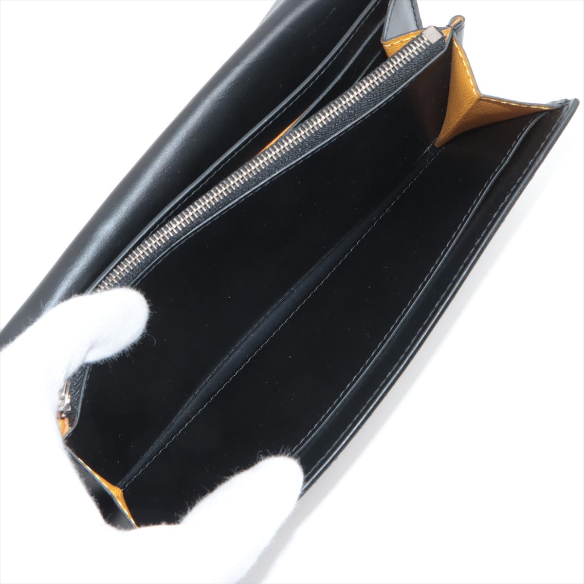 Goyard Herringbone Long Wallet Black × Brown 4
