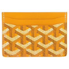 Goyard Portacarte Saint-Sulpice a spina di pesce giallo