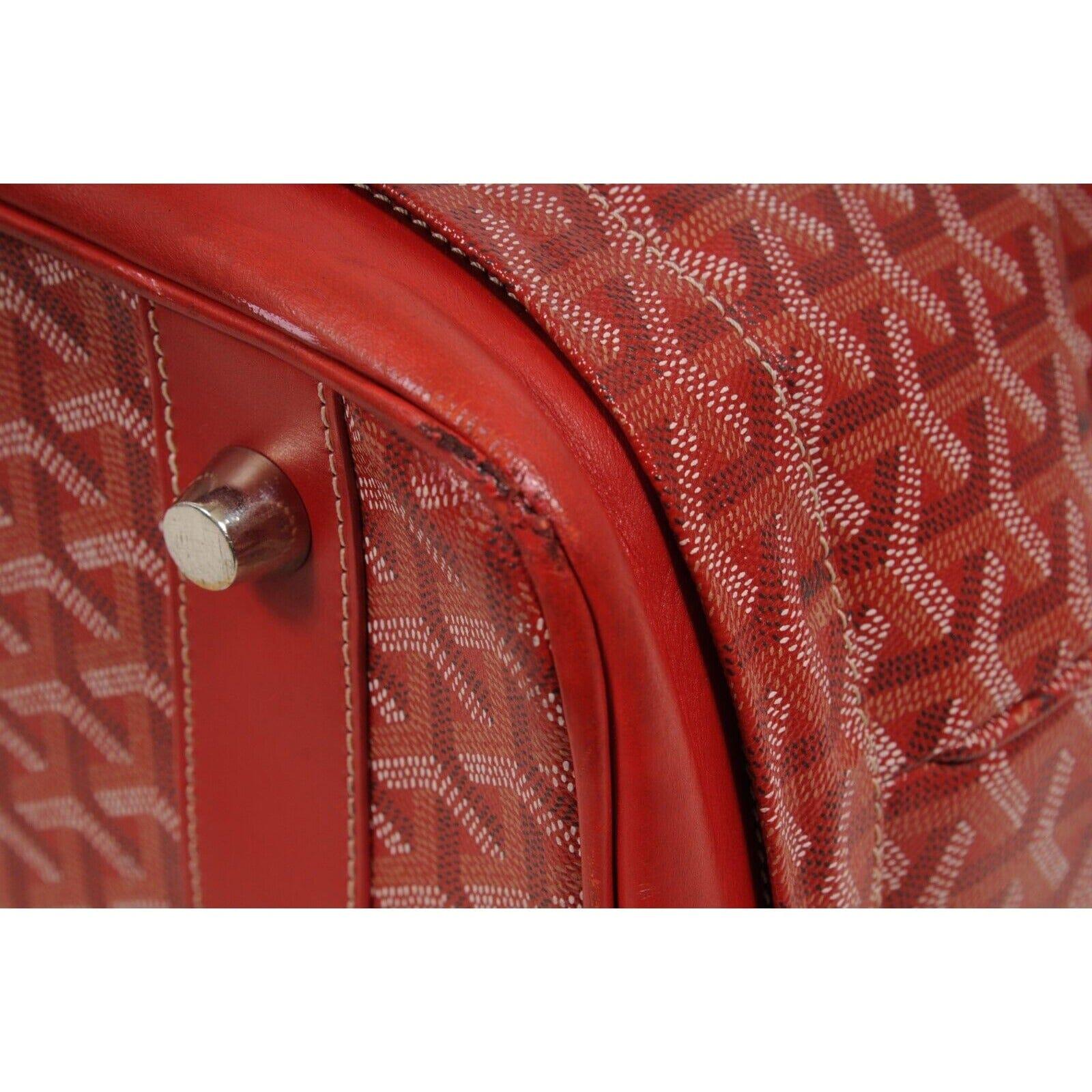 Goyard Hotel Du Parc Duffle Bag Rojo Extensible Travel Carry On Luggage Boeing en venta 6
