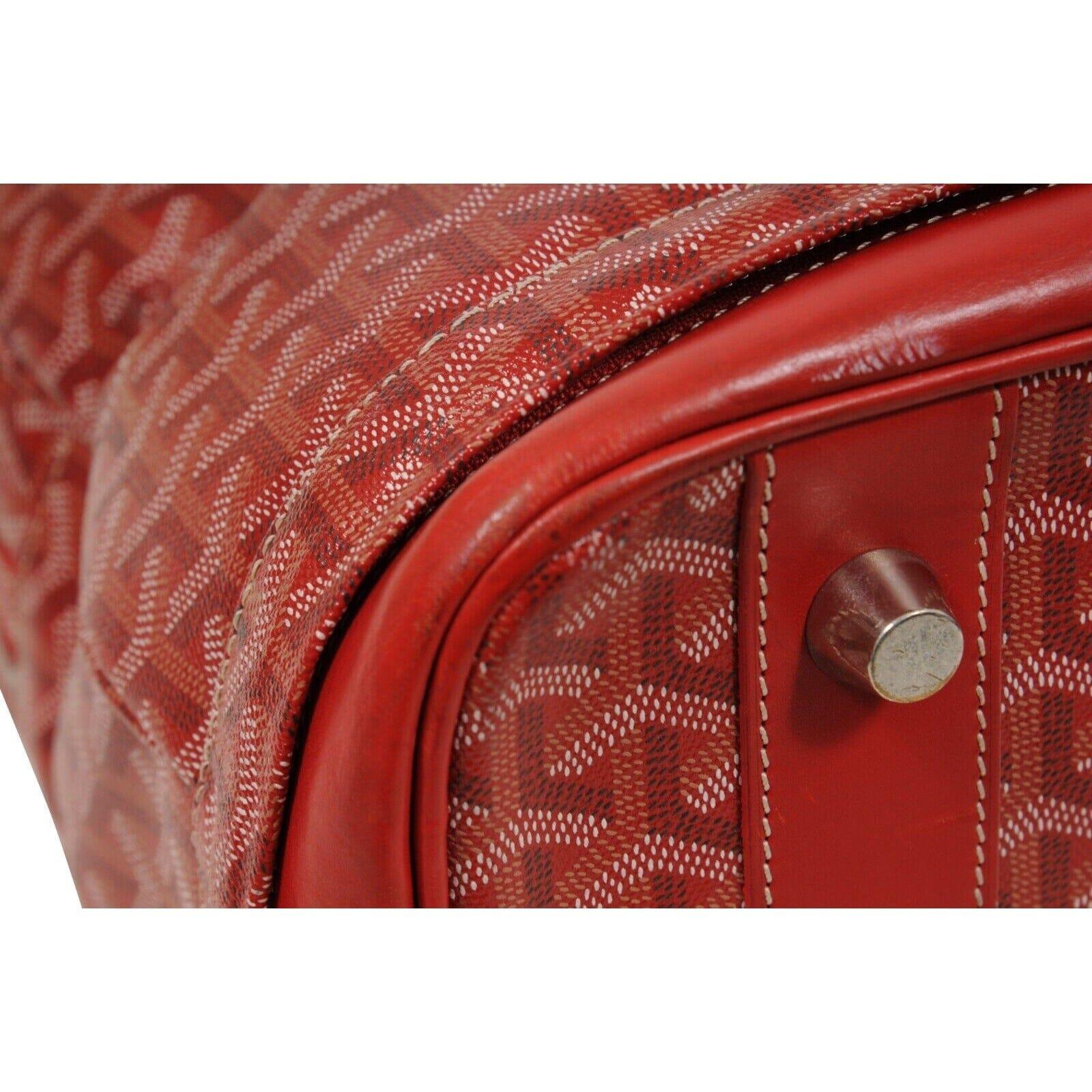 Goyard Hotel Du Parc Duffle Bag Rojo Extensible Travel Carry On Luggage Boeing en venta 7