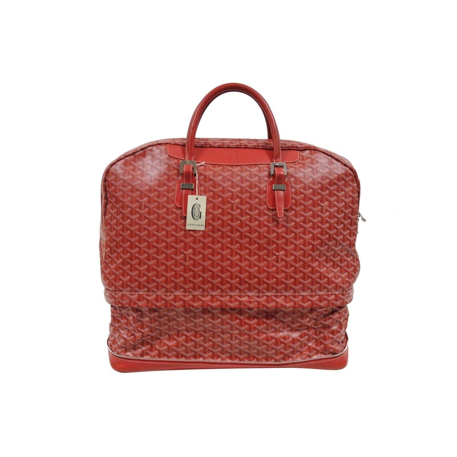Goyard Hotel Du Parc Duffle Bag Rojo Extensible Travel Carry On Luggage Boeing en venta 9