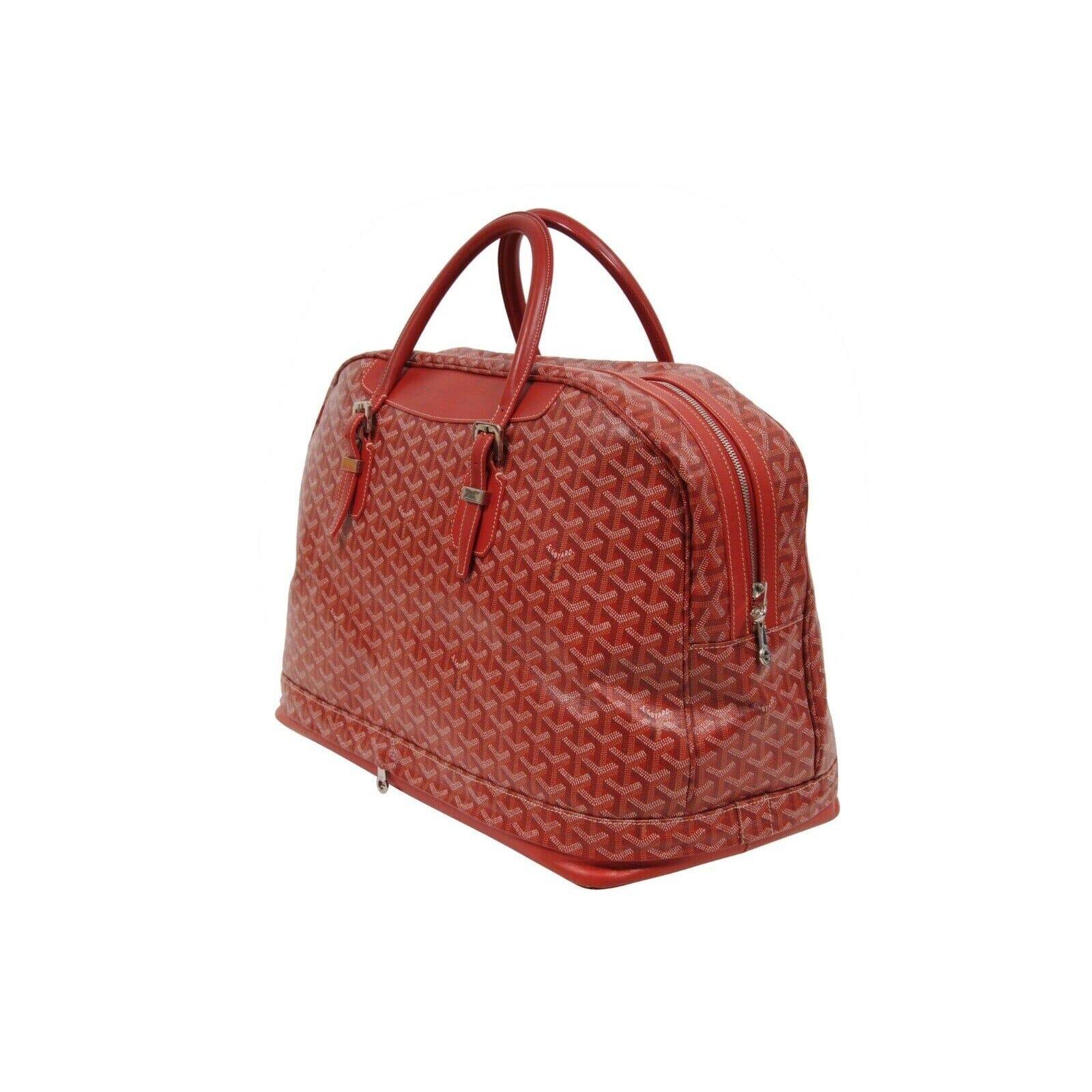 Goyard Hotel Du Parc Duffle Bag Rojo Extensible Travel Carry On Luggage Boeing en Bueno estado para la venta en North Miami, FL