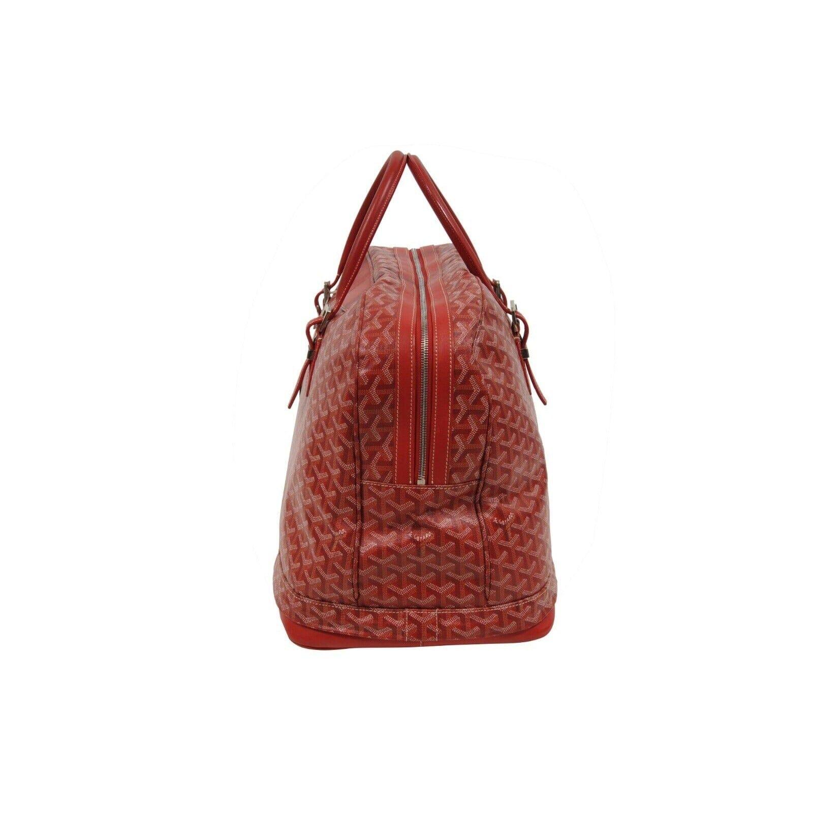 Goyard Hotel Du Parc Duffle Bag Rojo Extensible Travel Carry On Luggage Boeing en venta 2