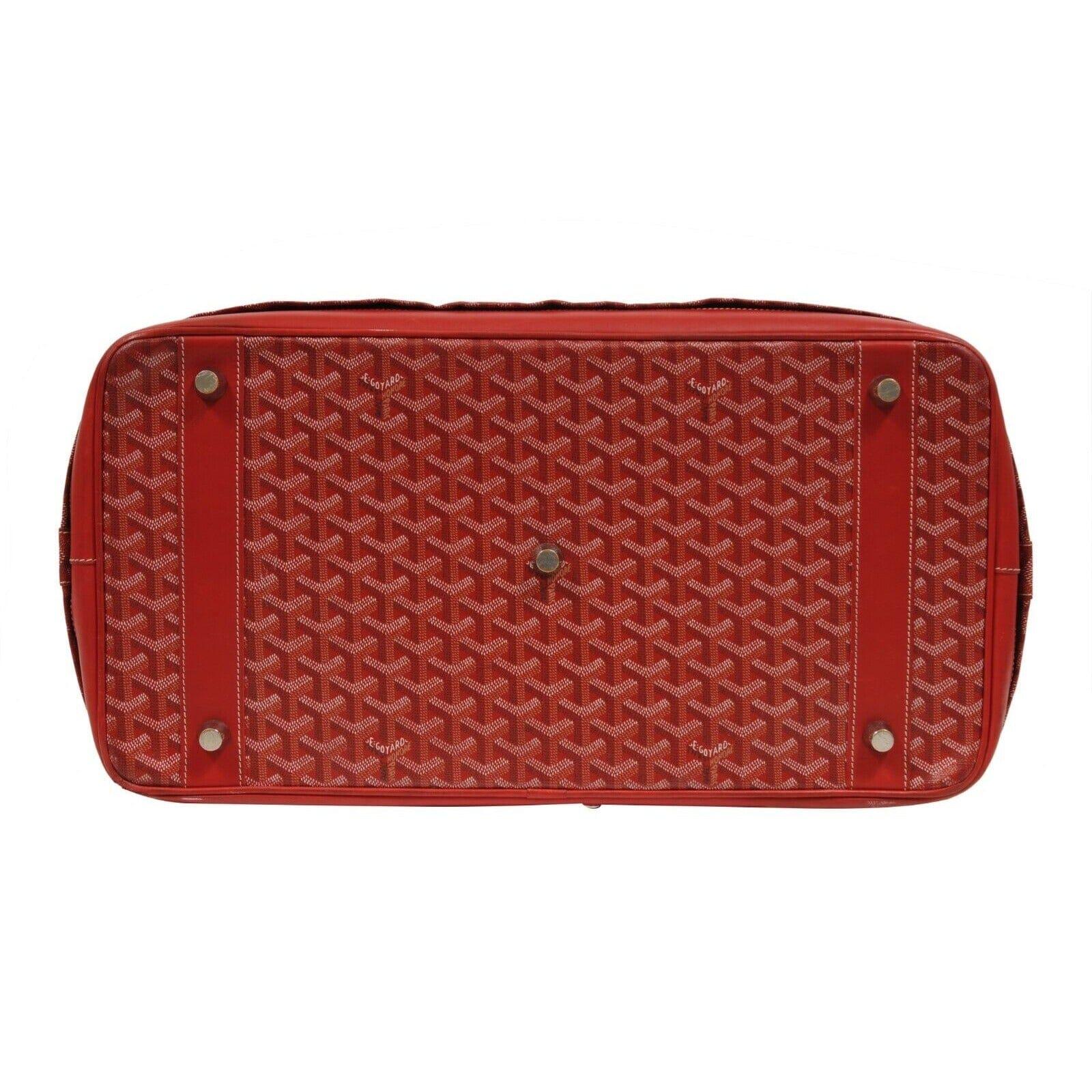Goyard Hotel Du Parc Duffle Bag Rojo Extensible Travel Carry On Luggage Boeing en venta 4